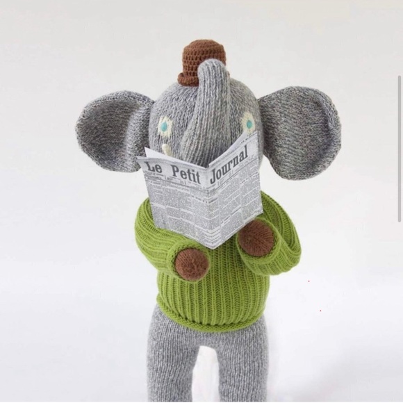 Blabla Toys Hercule the Elephant Knit Toy Stuffy 14” - Picture 1 of 7